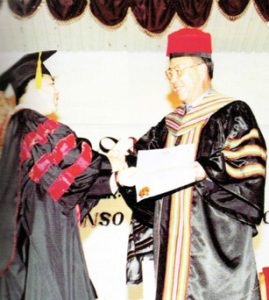 1995 AY Honorary Doctorate from U of Baguio