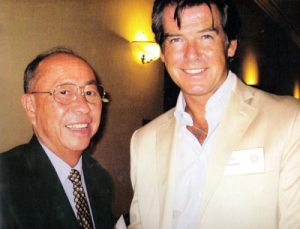 2003 AY with actor Pierce Brosnan