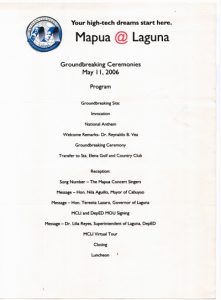 2006 MCL Groundbreaking Ceremonies Invitation