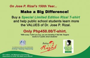 2011 YGC Buhay Rizal - Rizal at 150 t-shirt poster