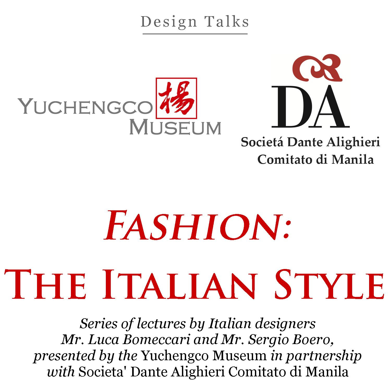 Italian Fashion - Lecture Series at Yuchengco Museum